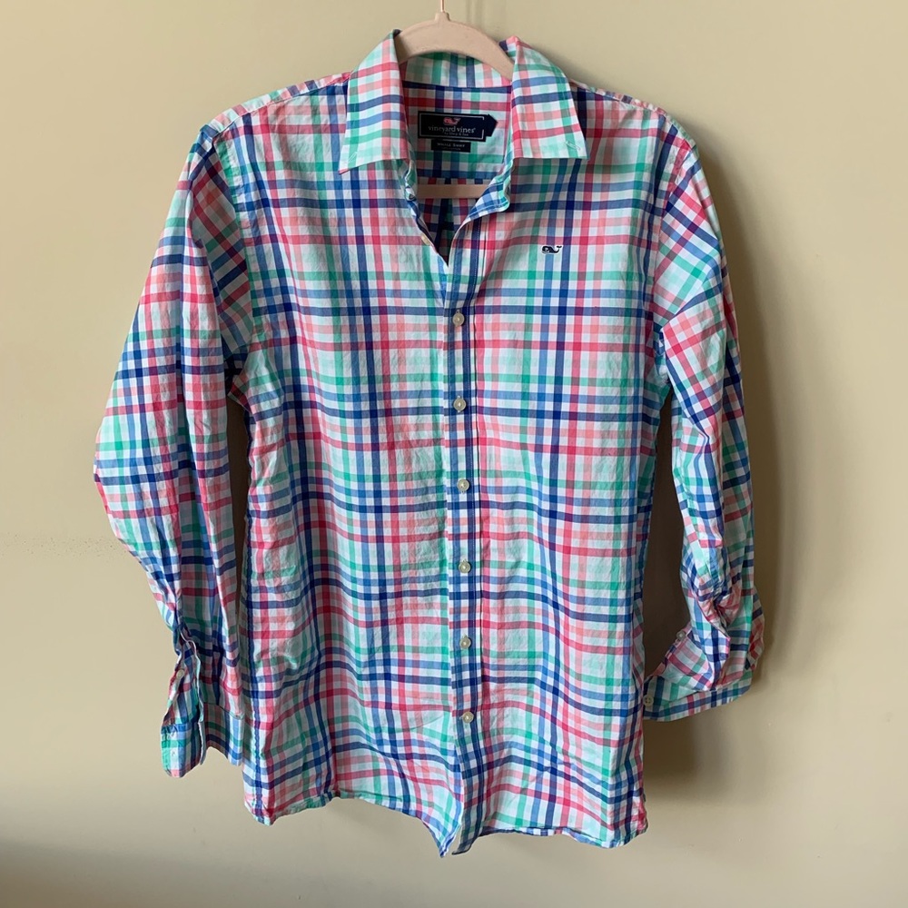 Vineyard Vines boys whale button down shirt #1408